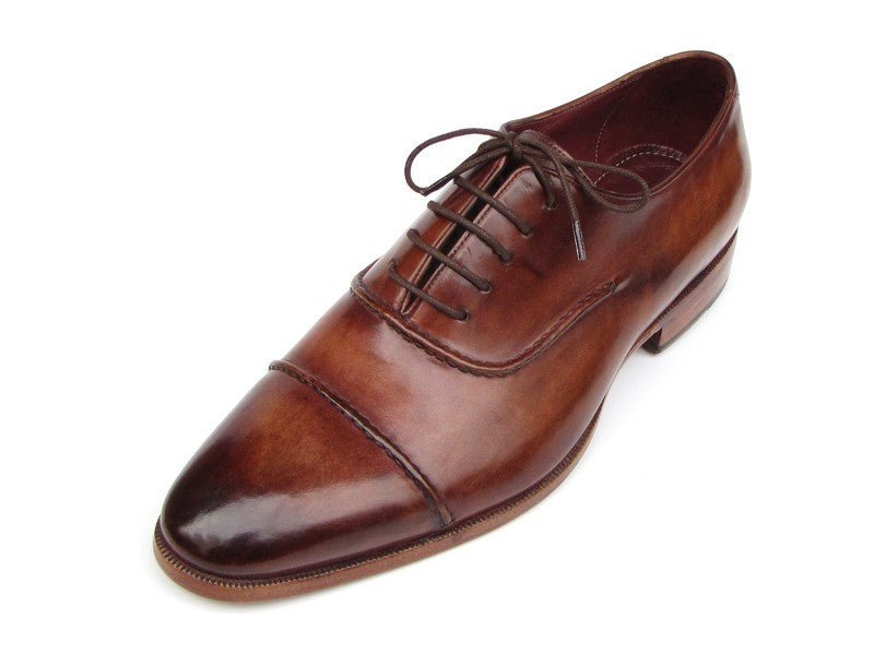 Paul Parkman Men's Hand - PaInted Leather Captoe Oxfords in Brown Shoes by Paul Parkman – Don't Panic Shoes