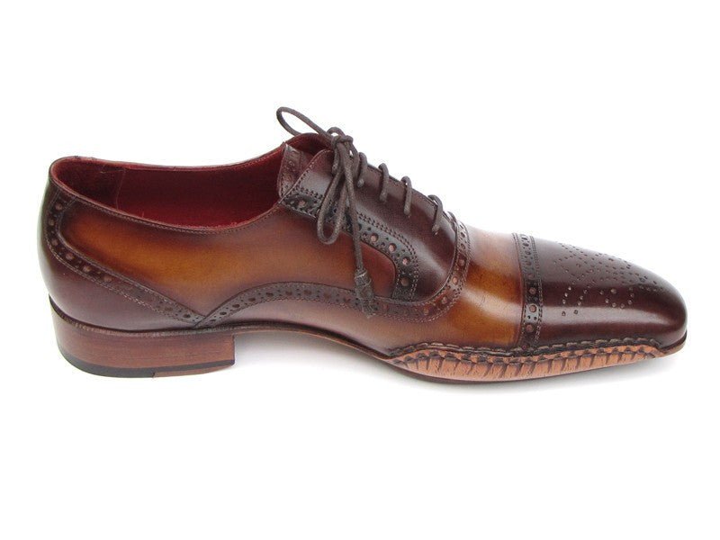 Paul Parkman Men's Hand - PaInted Leather Captoe Oxfords in Brown Shoes by Paul Parkman – Don't Panic Shoes
