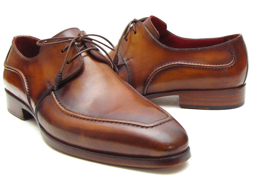 Paul Parkman Men's Hand - PaInted Leather Derby Shoes in Brown Shoes by Paul Parkman – Don't Panic Shoes