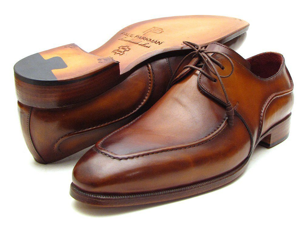 Paul Parkman Men's Hand - PaInted Leather Derby Shoes in Brown Shoes by Paul Parkman – Don't Panic Shoes