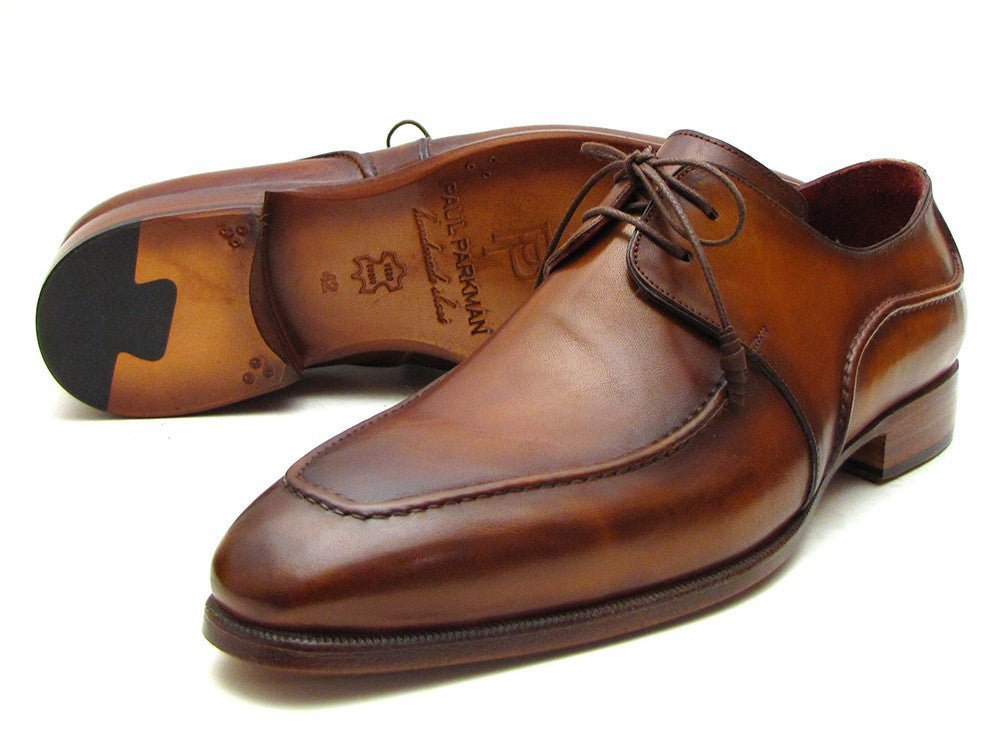 Paul Parkman Men's Hand - PaInted Leather Derby Shoes in Brown Shoes by Paul Parkman – Don't Panic Shoes