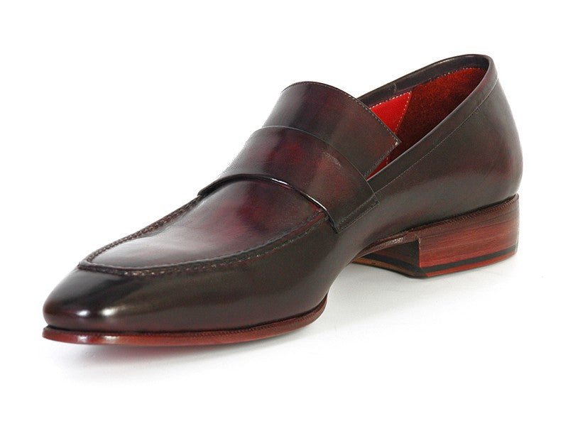Paul Parkman Men's HAnd - PaInted Leather Loafers in Purple and Black Shoes by Paul Parkman – Don't Panic Shoes
