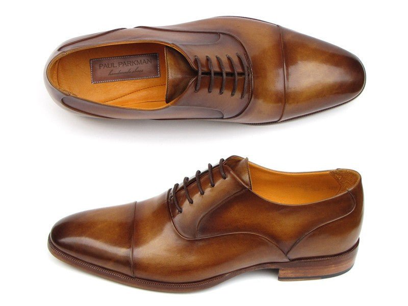 Paul Parkman Men's Hand - PaInted Leather Oxfords in Brown Shoes by Paul Parkman – Don't Panic Shoes
