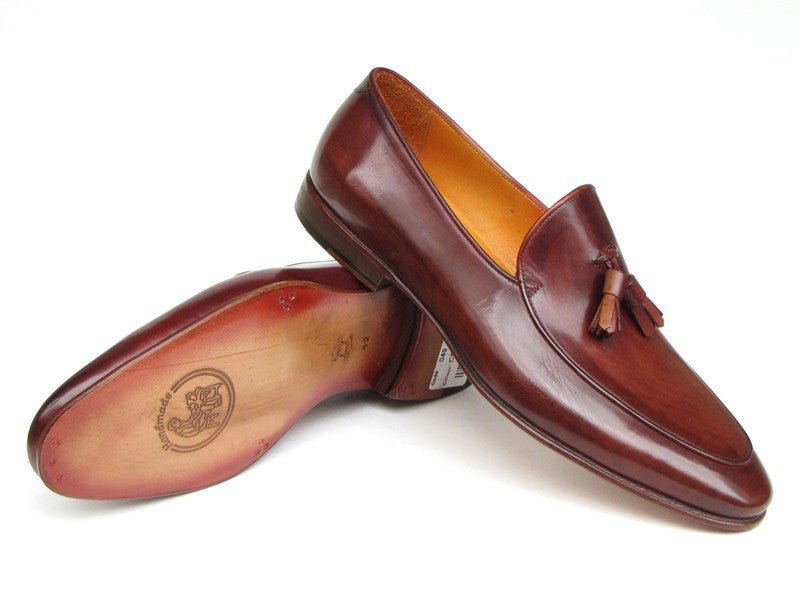 Paul Parkman Men's Hand - PaInted Leather Tassel Loafers in Brown Shoes by Paul Parkman – Don't Panic Shoes