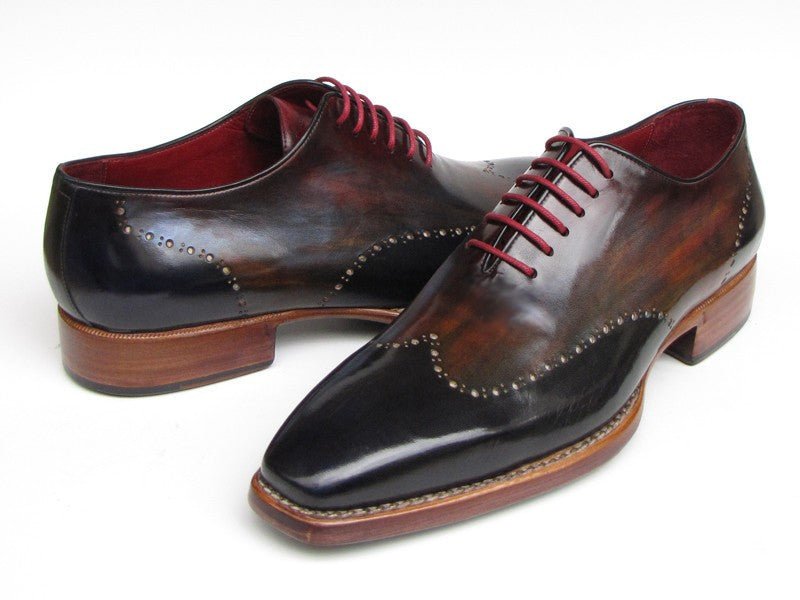 Paul Parkman Men's HAnd - PaInted Leather Wingtip Oxfords in Navy, Red and Black Shoes by Paul Parkman – Don't Panic Shoes