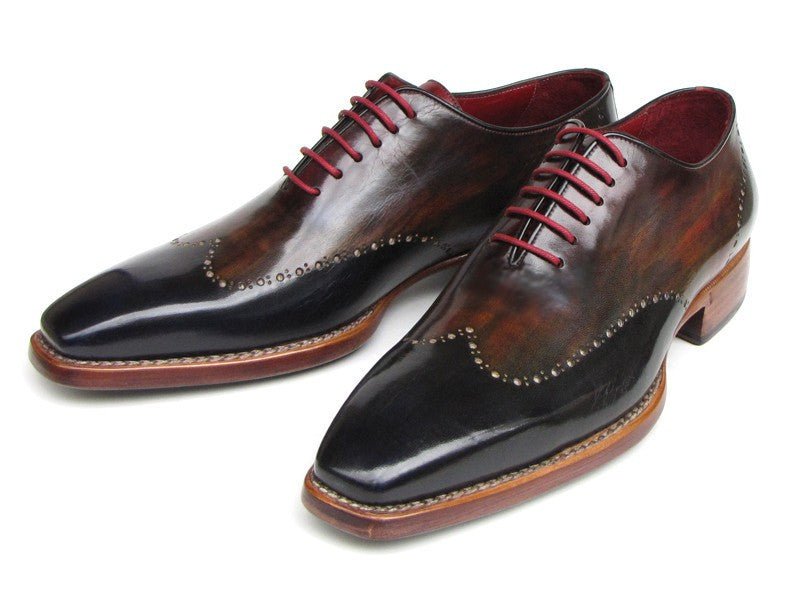 Paul Parkman Men's HAnd - PaInted Leather Wingtip Oxfords in Navy, Red and Black Shoes by Paul Parkman – Don't Panic Shoes