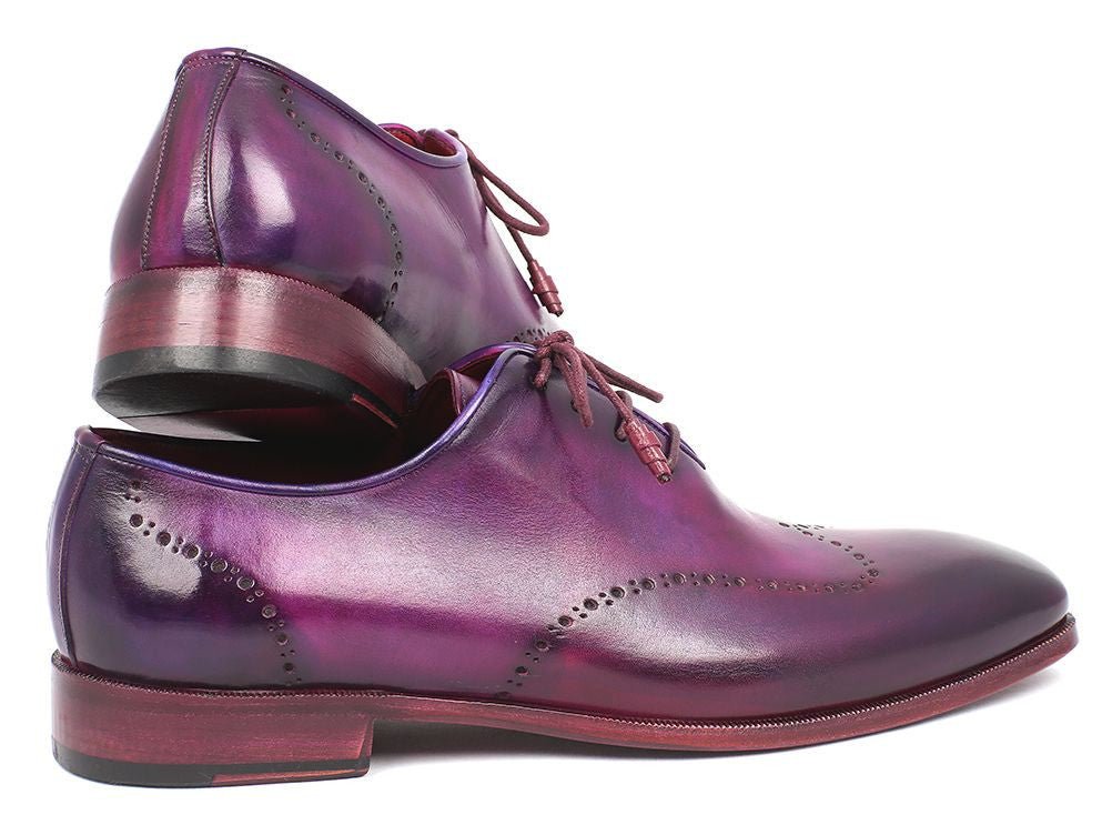Paul Parkman Men's Hand - PaInted Leather Wingtip Oxfords in Purple Shoes by Paul Parkman – Don't Panic Shoes