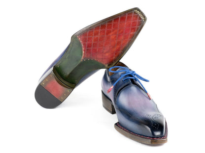 Paul Parkman Men's HAnd - Welted Pink and Navy Leather Derby Shoes (Id599f67) by Paul Parkman – Don't Panic Shoes
