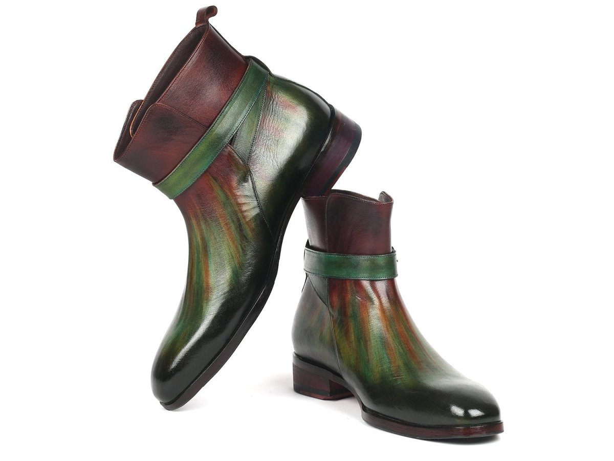 Paul Parkman Men's Jodhpur Boots Green And Bordeaux (957frs84) by Paul Parkman – Don't Panic Shoes