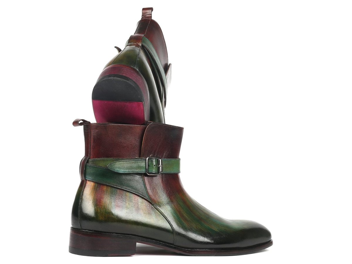 Paul Parkman Men's Jodhpur Boots Green And Bordeaux (957frs84) by Paul Parkman – Don't Panic Shoes