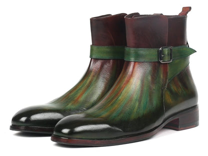 Paul Parkman Men's Jodhpur Boots Green And Bordeaux (957frs84) by Paul Parkman – Don't Panic Shoes