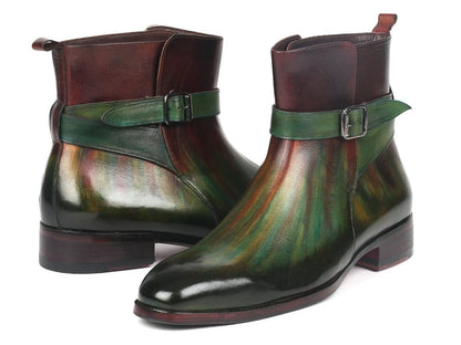 Paul Parkman Men's Jodhpur Boots Green And Bordeaux (957frs84) by Paul Parkman – Don't Panic Shoes