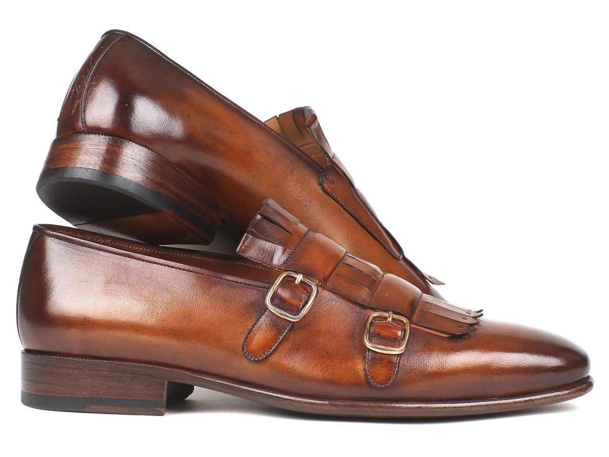 Paul Parkman Men's Kiltie Double Monkstraps In Brown Shoes by Paul Parkman – Don't Panic Shoes