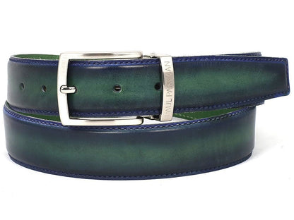 Paul Parkman Men's Leather Belt Dual Tone Blue And Green (IdB01 - Blu - Grn) by Paul Parkman – Don't Panic Shoes
