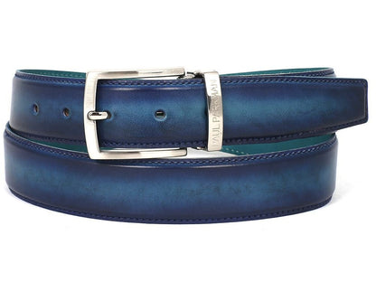 Paul Parkman Men's Leather Belt Dual Tone Blue And Turquoise (IdB01 - Blu - Trq) by Paul Parkman – Don't Panic Shoes
