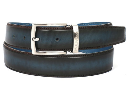 Paul Parkman Men's Leather Belt Dual Tone Brown And Blue (IdB01 - Brw - Blu) by Paul Parkman – Don't Panic Shoes