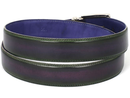 Paul Parkman Men's Leather Belt Dual Tone Green And Purple (IdB01 - Grn - Rp) by Paul Parkman – Don't Panic Shoes