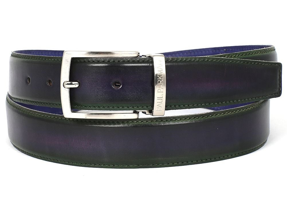 Paul Parkman Men's Leather Belt Dual Tone Green And Purple (IdB01 - Grn - Rp) by Paul Parkman – Don't Panic Shoes