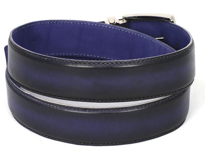 Paul Parkman Men's Leather Belt Dual Tone Navy And Blue (IdB01 - Nvy - Blu) by Paul Parkman – Don't Panic Shoes