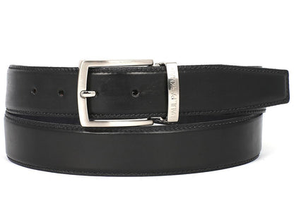 Paul Parkman Men's Leather Belt Hand - Painted Black (IdB01 - Blk) by Paul Parkman – Don't Panic Shoes