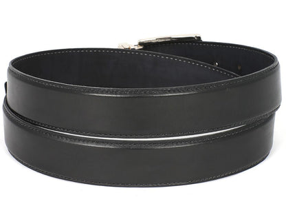 Paul Parkman Men's Leather Belt Hand - Painted Black (IdB01 - Blk) by Paul Parkman – Don't Panic Shoes