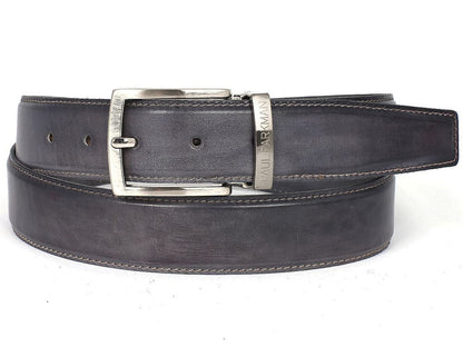 Paul Parkman Men's Leather Belt Hand - Painted Gray (IdB01 - Gray) by Paul Parkman – Don't Panic Shoes
