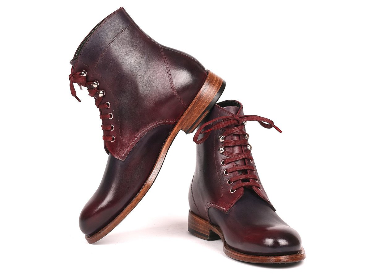 Paul Parkman Men's Leather Boots Bordeaux And Navy (824brd65) by Paul Parkman – Don't Panic Shoes