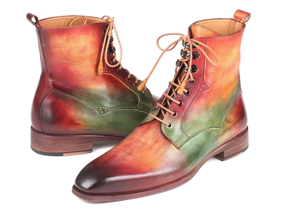 Paul Parkman Men's Leather Boots In Green, Camel And Bordeaux Shoes by Paul Parkman – Don't Panic Shoes
