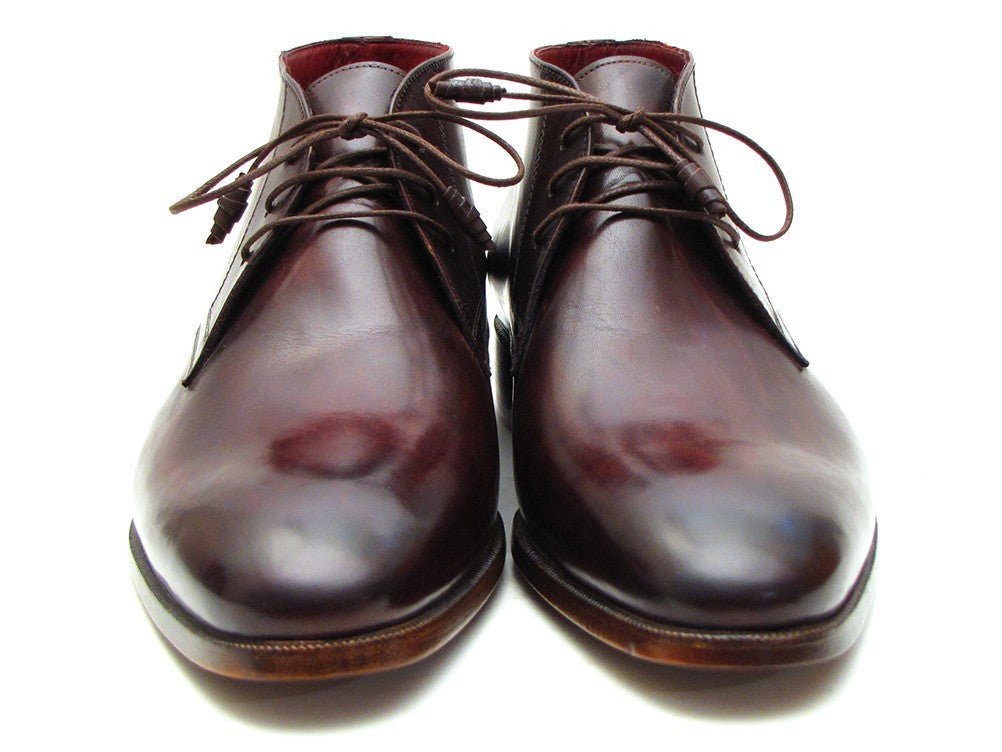 Paul Parkman Men's Leather Chukka Boots In Brown And Bordeaux Shoes by Paul Parkman – Don't Panic Shoes