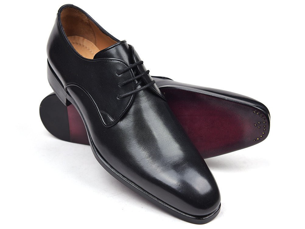 Paul Parkman Men's Leather Derby Shoes In Black Shoes by Paul Parkman – Don't Panic Shoes