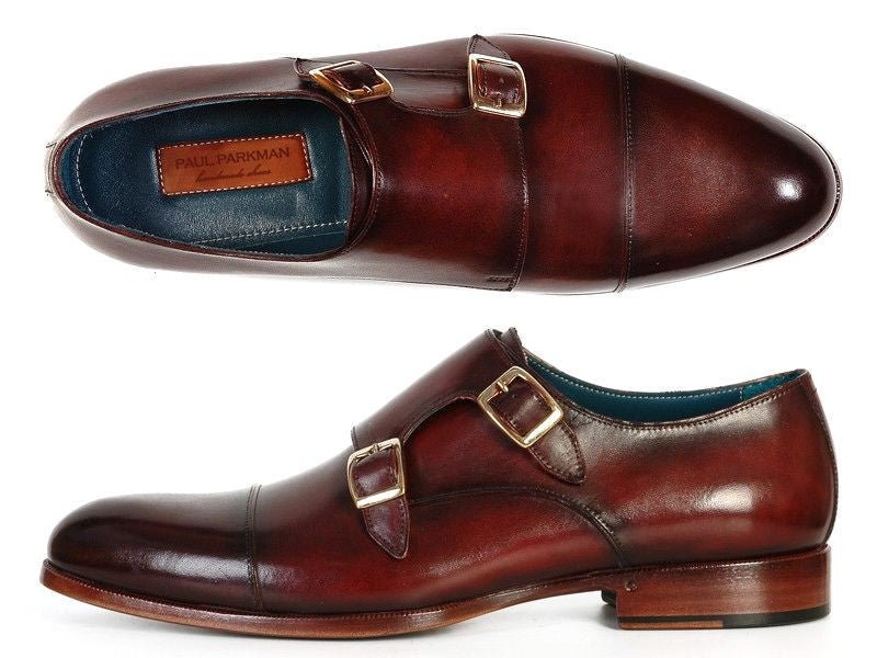 Paul Parkman Men's Leather Double Monkstraps In Dark Brown Shoes by Paul Parkman – Don't Panic Shoes
