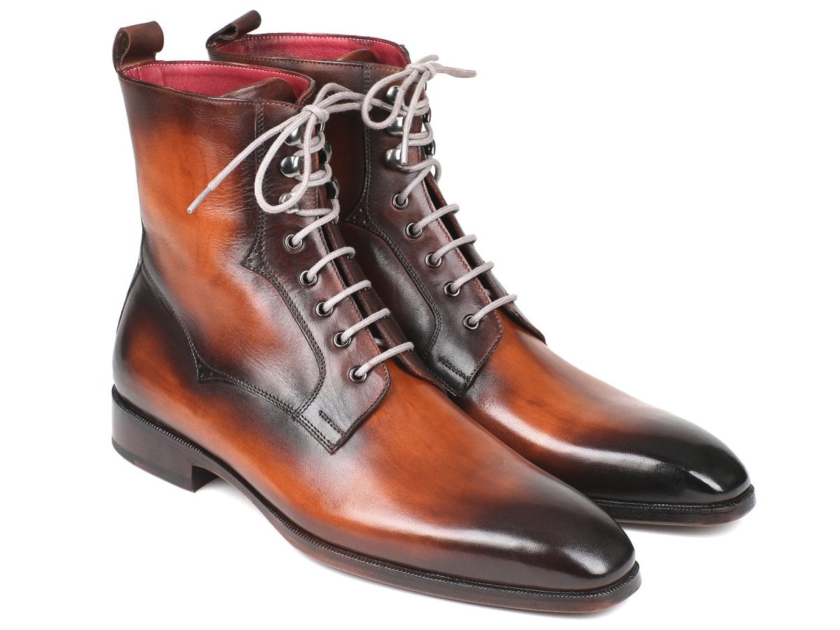 Paul Parkman Men's Leather Lace - Up Boots In Brown Burnished Shoes by Paul Parkman – Don't Panic Shoes