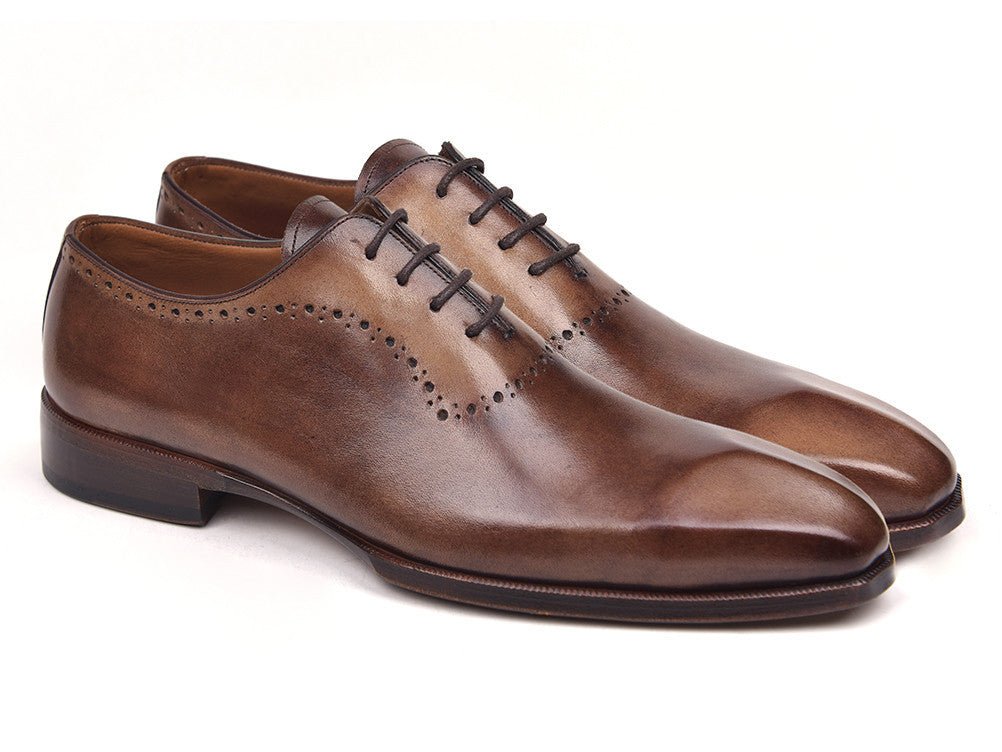 Paul Parkman Men's Leather Oxfords In Antique Brown Burnished Shoes by Paul Parkman – Don't Panic Shoes