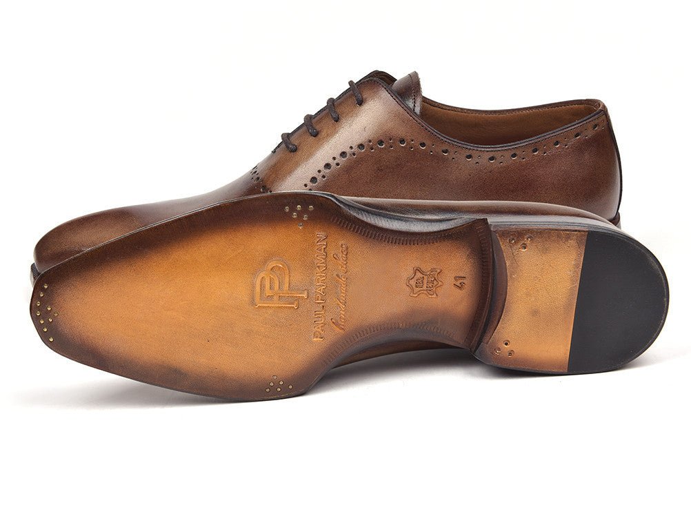 Paul Parkman Men's Leather Oxfords In Antique Brown Burnished Shoes by Paul Parkman – Don't Panic Shoes