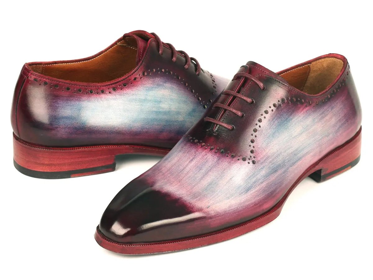 Paul Parkman Men's Leather Oxfords In Blue And Purple Shoes by Paul Parkman – Don't Panic Shoes