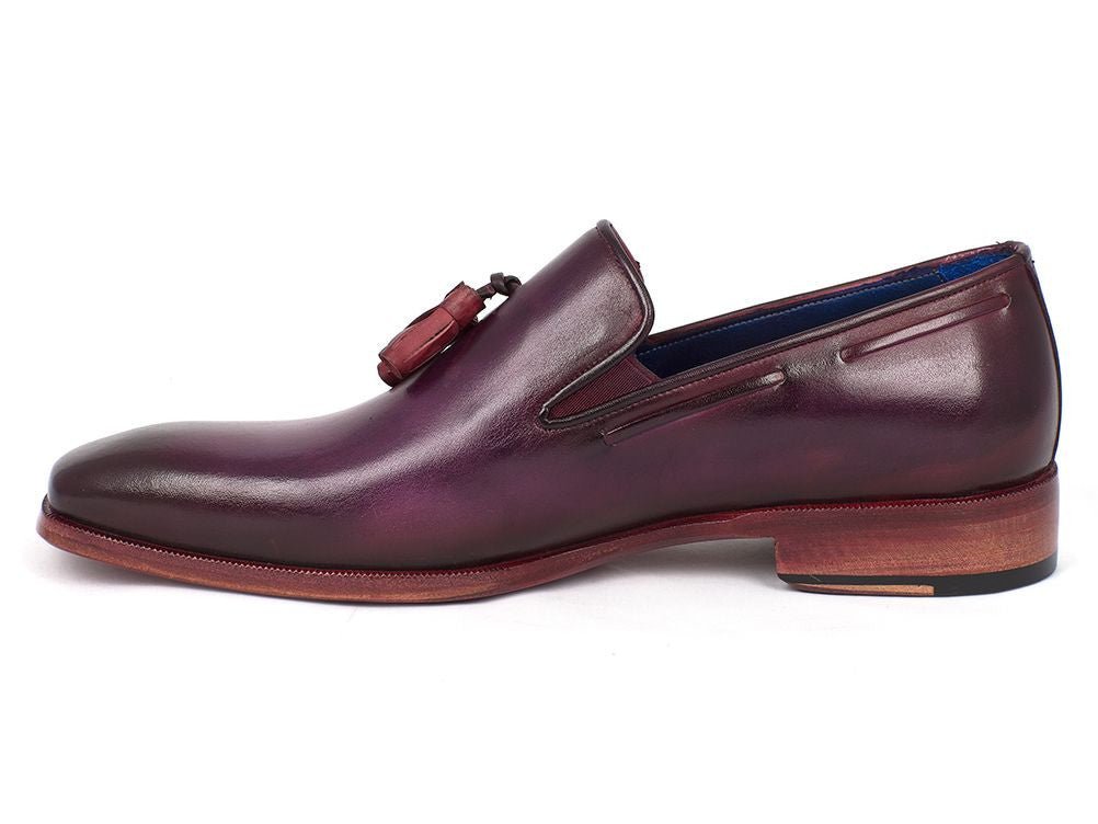 Paul Parkman Men's Leather Tassel Loafers In Purple Shoes by Paul Parkman – Don't Panic Shoes