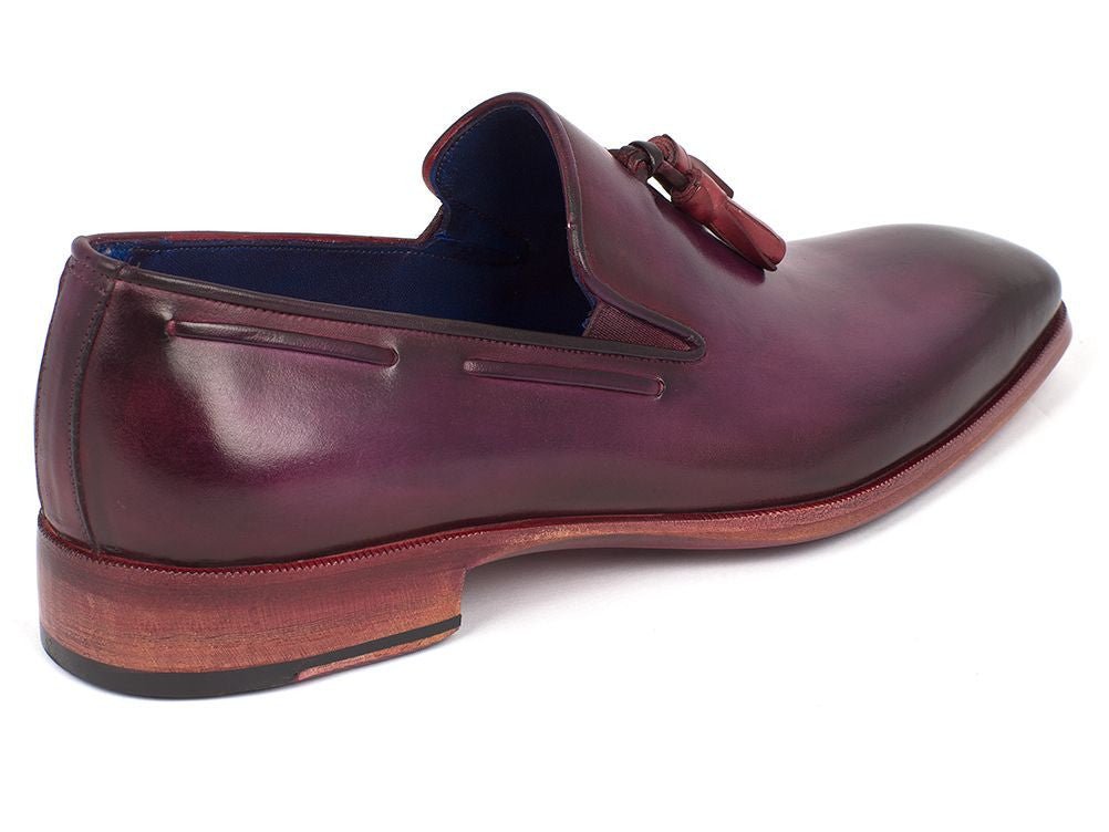 Paul Parkman Men's Leather Tassel Loafers In Purple Shoes by Paul Parkman – Don't Panic Shoes