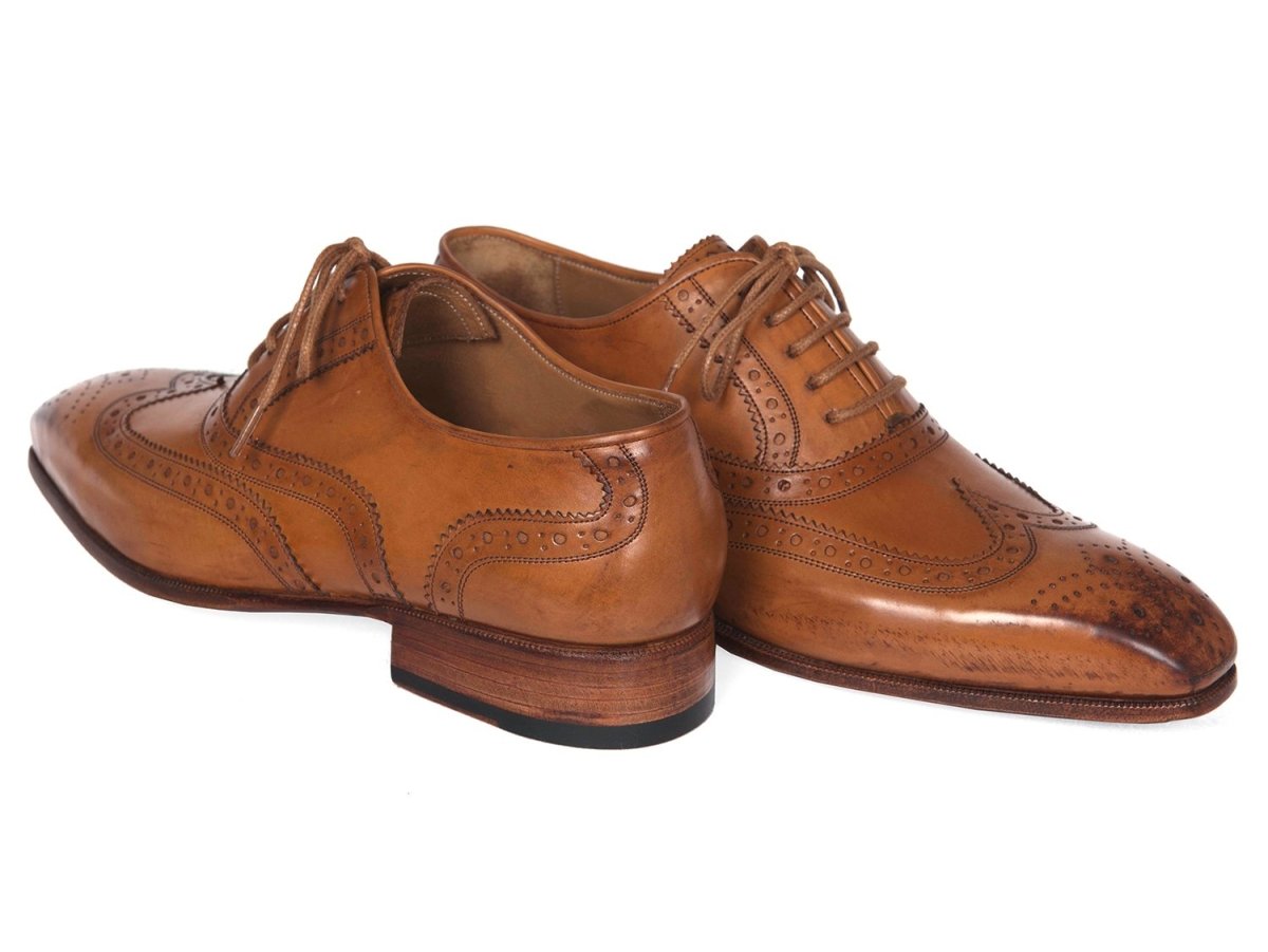 Paul Parkman Men's Leather WIngtip Oxfords in Cognac Shoes by Paul Parkman – Don't Panic Shoes