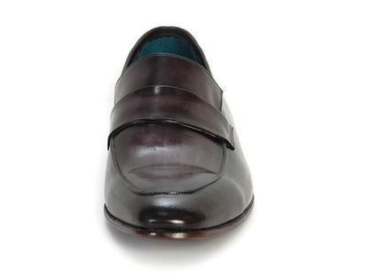 Paul Parkman Men's Loafer Black And Gray Hand - Painted Leather Upper With Leather Sole (Id093 - Gray) by Paul Parkman – Don't Panic Shoes