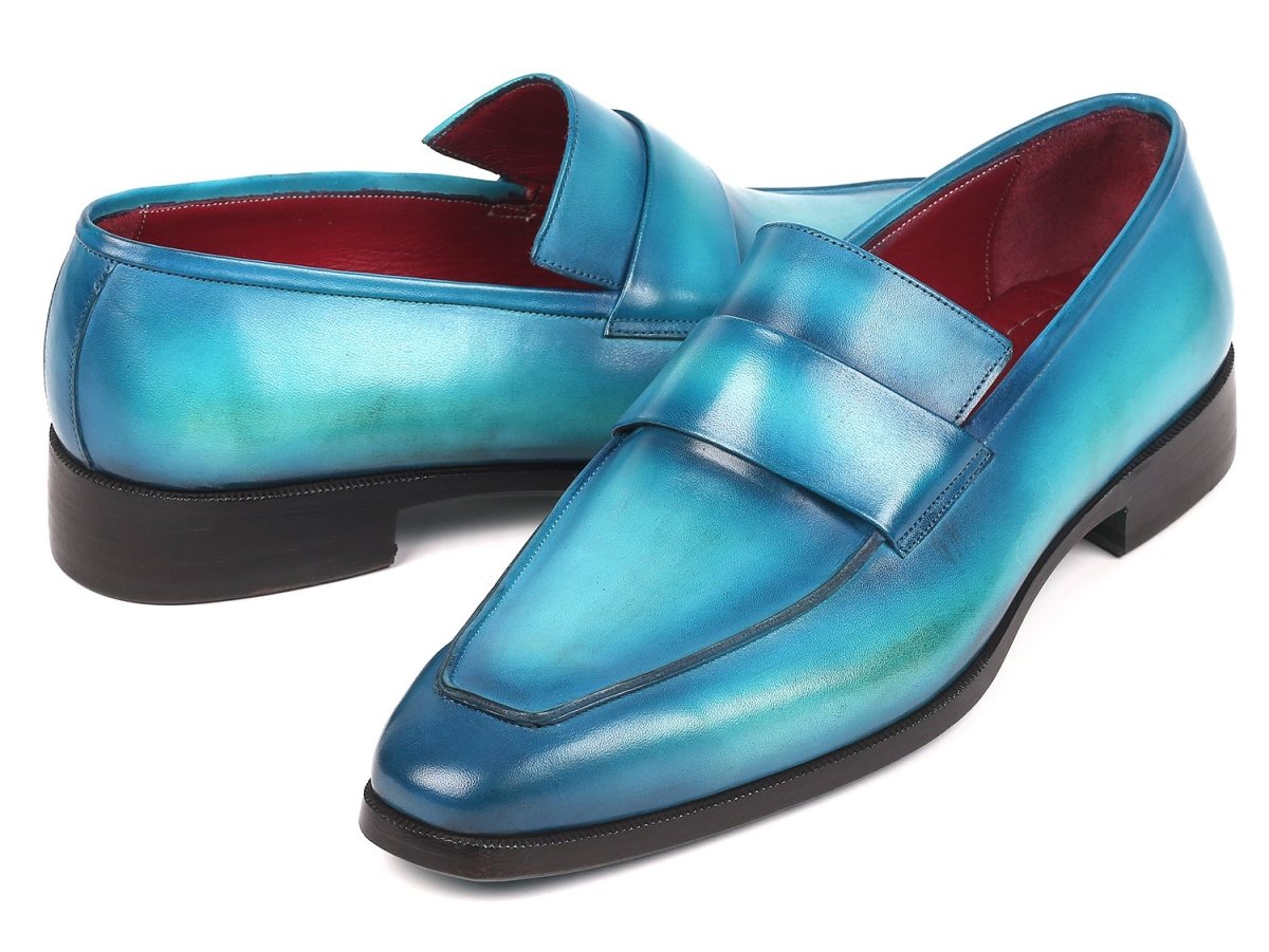 Paul Parkman Men's Loafers In Turquoise Shoes by Paul Parkman – Don't Panic Shoes