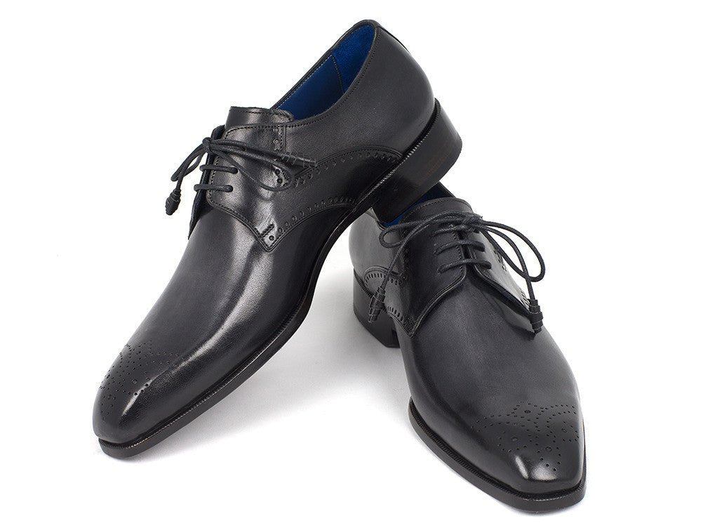 Paul Parkman Men's Medallion Toe Derby Shoes In Black Shoes by Paul Parkman – Don't Panic Shoes