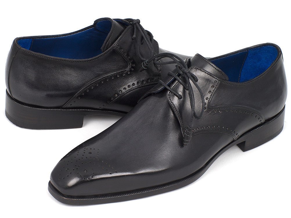 Paul Parkman Men's Medallion Toe Derby Shoes In Black Shoes by Paul Parkman – Don't Panic Shoes