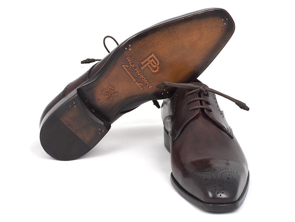 Paul Parkman Men's Medallion Toe Derby Shoes In Brown Shoes by Paul Parkman – Don't Panic Shoes