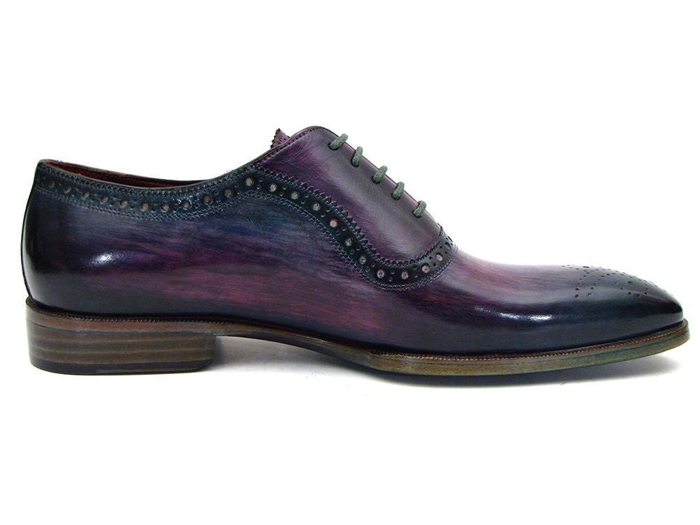 Paul Parkman Men's Medallion Toe Oxfords In Purple And Navy Shoes by Paul Parkman – Don't Panic Shoes
