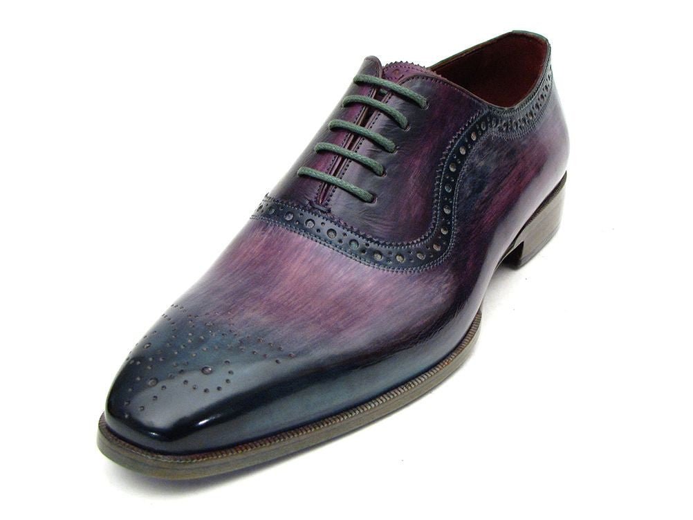 Paul Parkman Men's Medallion Toe Oxfords In Purple And Navy Shoes by Paul Parkman – Don't Panic Shoes