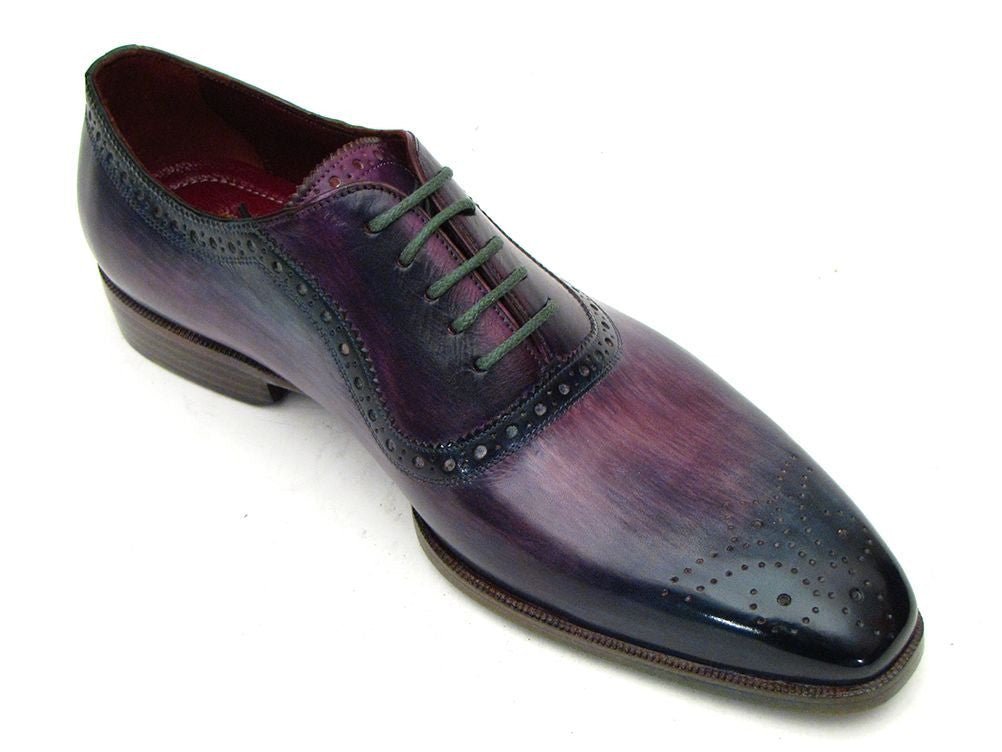 Paul Parkman Men's Medallion Toe Oxfords In Purple And Navy Shoes by Paul Parkman – Don't Panic Shoes