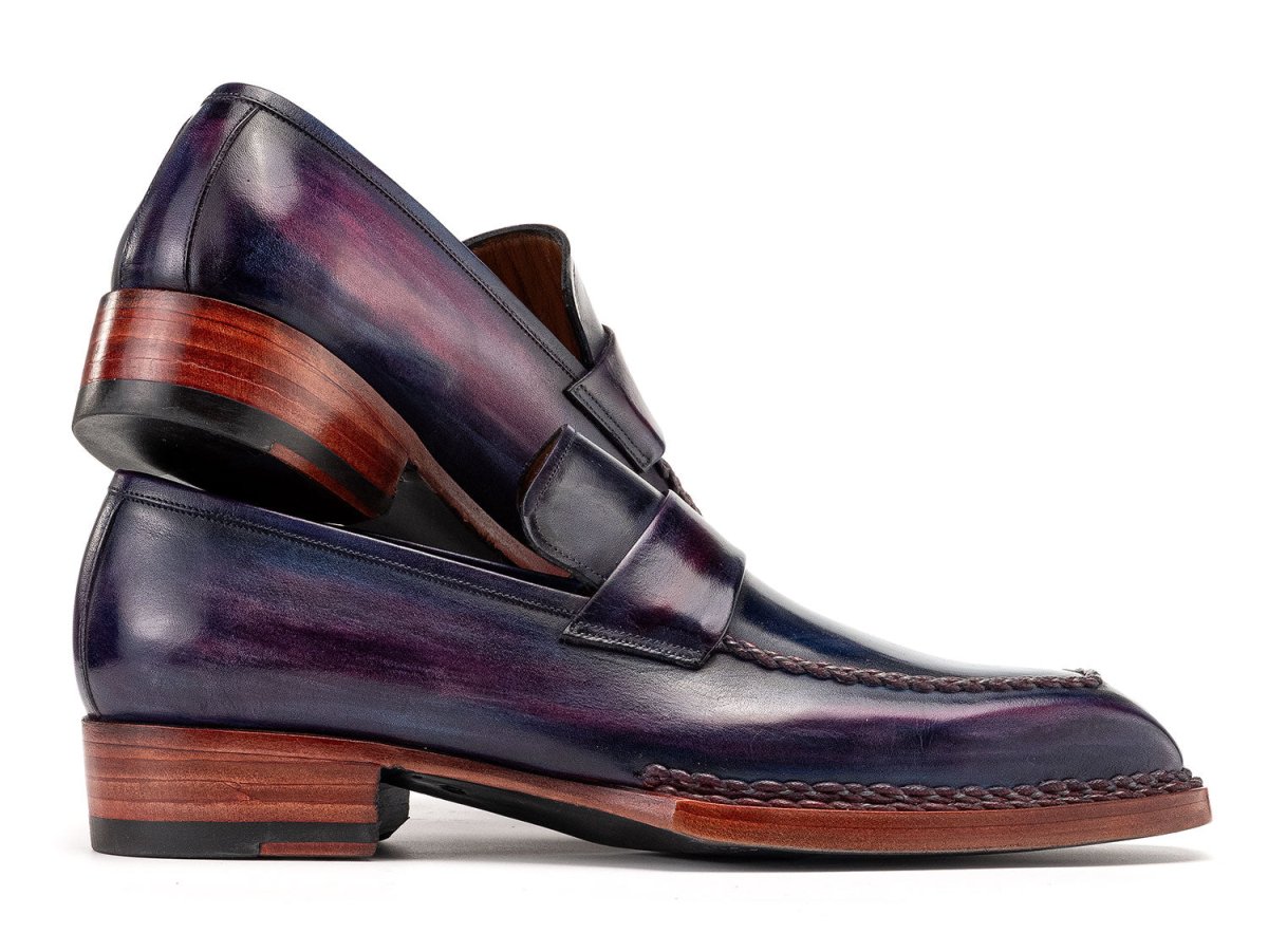 Paul Parkman Men's Norwegian Welted Loafers In Purple Patina Shoes by Paul Parkman – Don't Panic Shoes