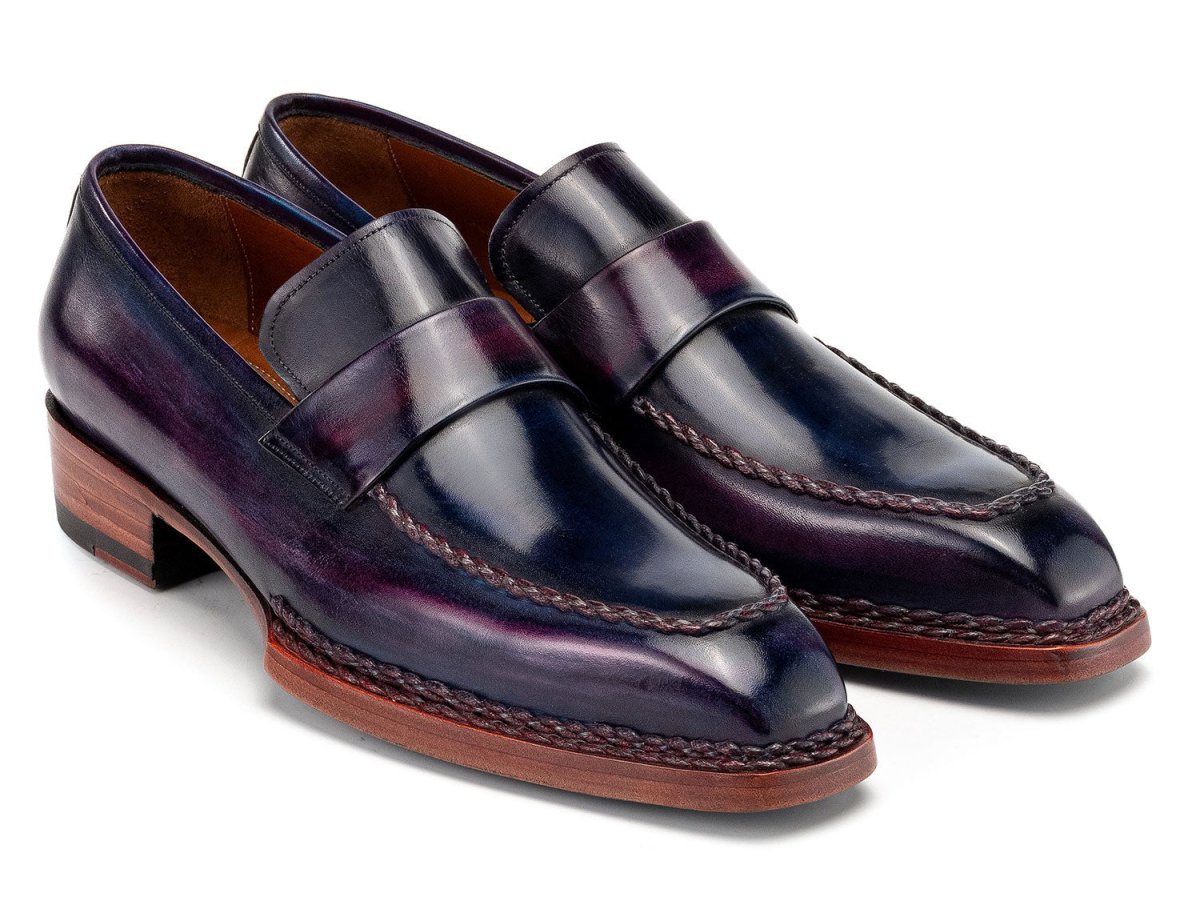 Paul Parkman Men's Norwegian Welted Loafers In Purple Patina Shoes by Paul Parkman – Don't Panic Shoes
