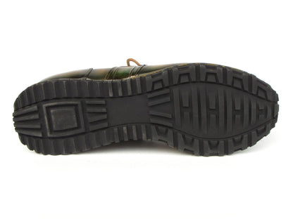 Paul Parkman Men's Olive Green Hand - Painted Sneakers (IdLp208grn) Shoes by Paul Parkman – Don't Panic Shoes