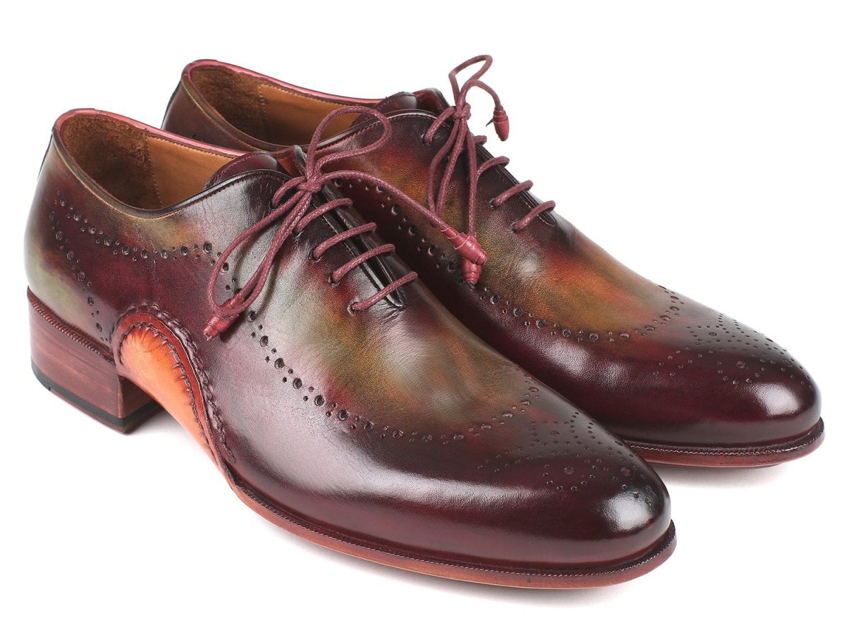 Paul Parkman Men's Opanka Construction Oxfords In Green And Bordeaux Shoes by Paul Parkman – Don't Panic Shoes